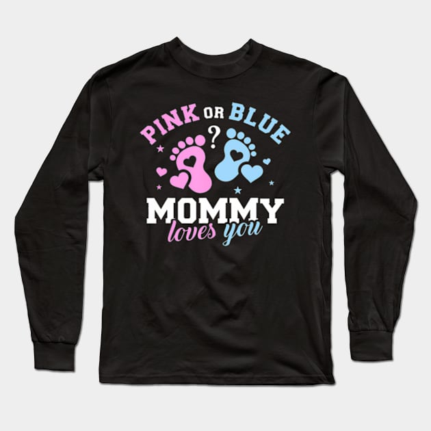 Gender reveal mommy mom Long Sleeve T-Shirt by Cristian Torres